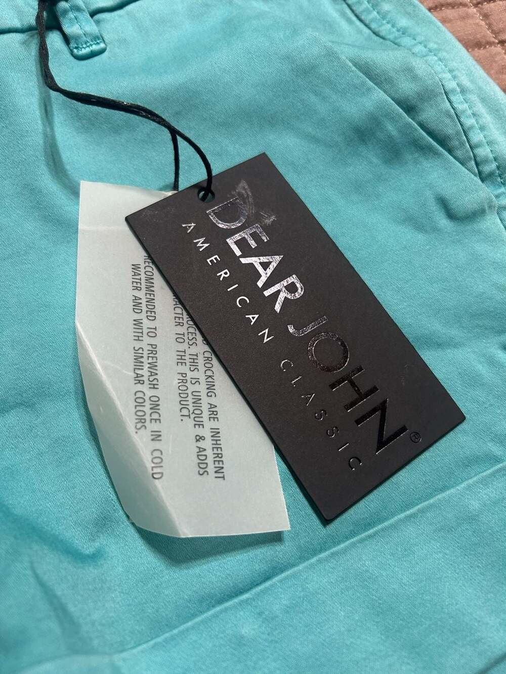 Dear John American Classic Teal Cuffed Chino Shorts Size 25 NWT
